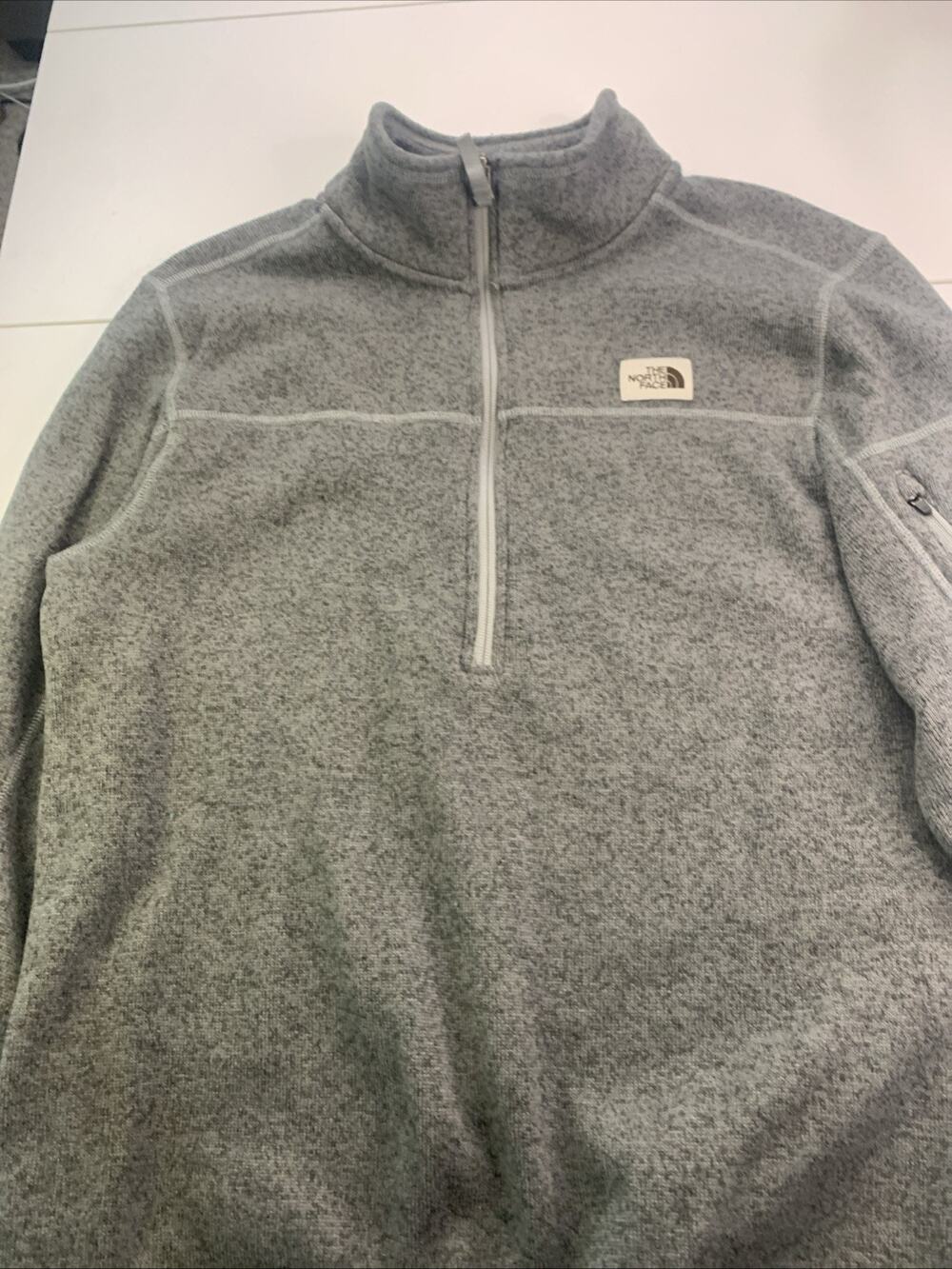 The North Face Quarter Zip Fleece Pullover Men’s Large Gray Outdoor Jacket